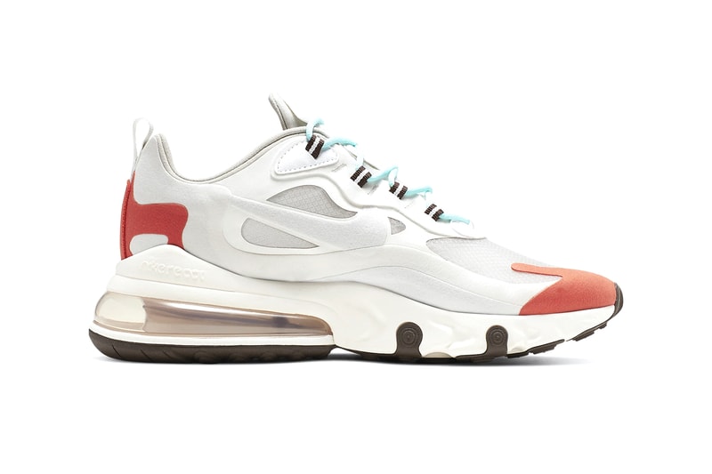 Nike Air Max 270 React "Light Beige Chalk/Summit White/Team Orange/Platinum Tint" Sneaker Release Date Information Drop Cop Online Members Only Access First Look Swoosh