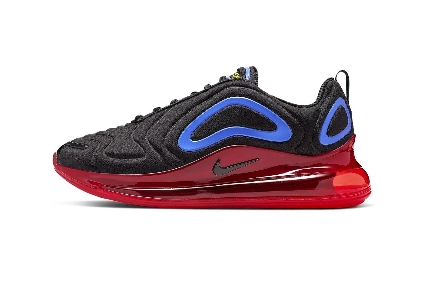 Nike Air Max 720 Primary Colors Release Info black hyper royal challenge red university gold sneakers shoes 