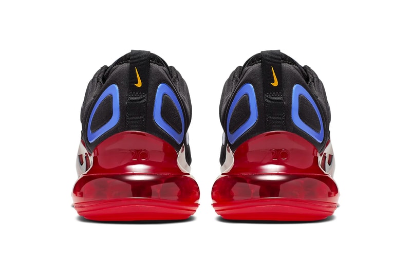 Nike Air Max 720 Primary Colors Release Info black hyper royal challenge red university gold sneakers shoes 
