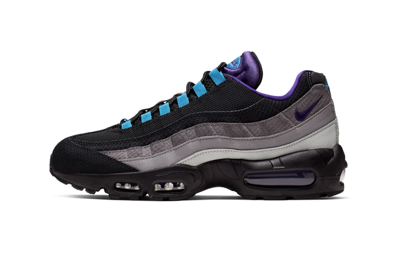 Nike Air Max 95 LV8 Grape Reverse White Court Purple Japan Release snakeskin mesh leather overlays air unit bubble sole retro swoosh layers 