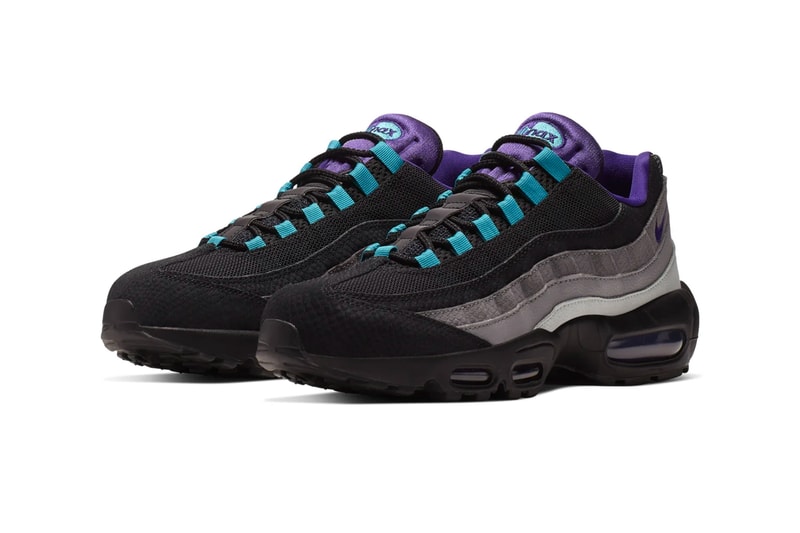 Nike Air Max 95 LV8 Grape Reverse White Court Purple Japan Release snakeskin mesh leather overlays air unit bubble sole retro swoosh layers 