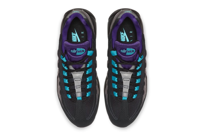 Nike Air Max 95 LV8 Grape Reverse White Court Purple Japan Release snakeskin mesh leather overlays air unit bubble sole retro swoosh layers 