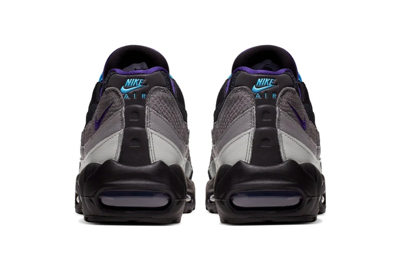 Nike Air Max 95 LV8 Grape Reverse White Court Purple Japan Release snakeskin mesh leather overlays air unit bubble sole retro swoosh layers 