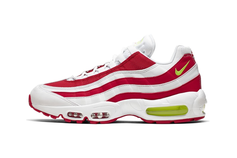 Nike Air Max 95 Pink Blast Midnight Navy white air unit bubbles midsole 90s retro vintage footwear staple 95s stripes leather mesh sidewalls Swoosh Beaverton blue red pink volt green neon