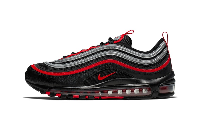 Nike Air Max 97 Bred Metallic Silver Release black university red beaverton sneakers shoes cushioning