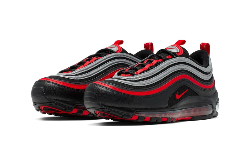 Nike Air Max 97 Bred Metallic Silver Release black university red beaverton sneakers shoes cushioning