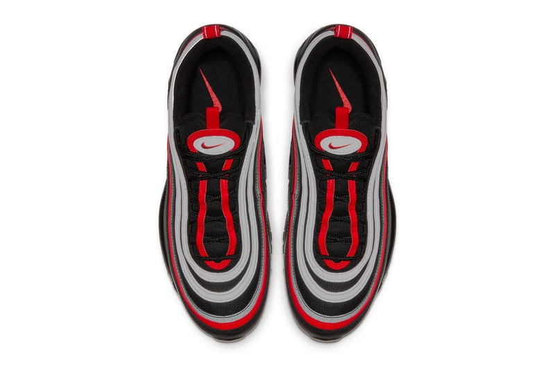 Nike Air Max 97 Bred Metallic Silver Release black university red beaverton sneakers shoes cushioning
