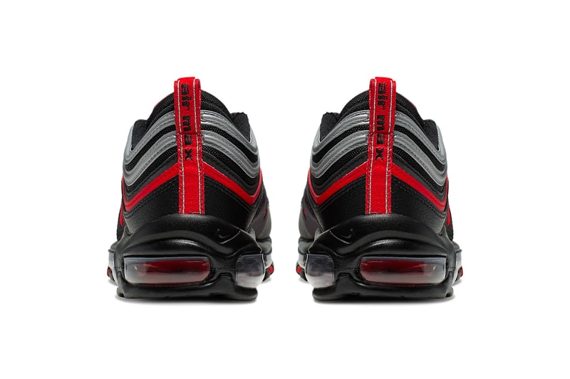 Nike Air Max 97 Bred Metallic Silver Release black university red beaverton sneakers shoes cushioning