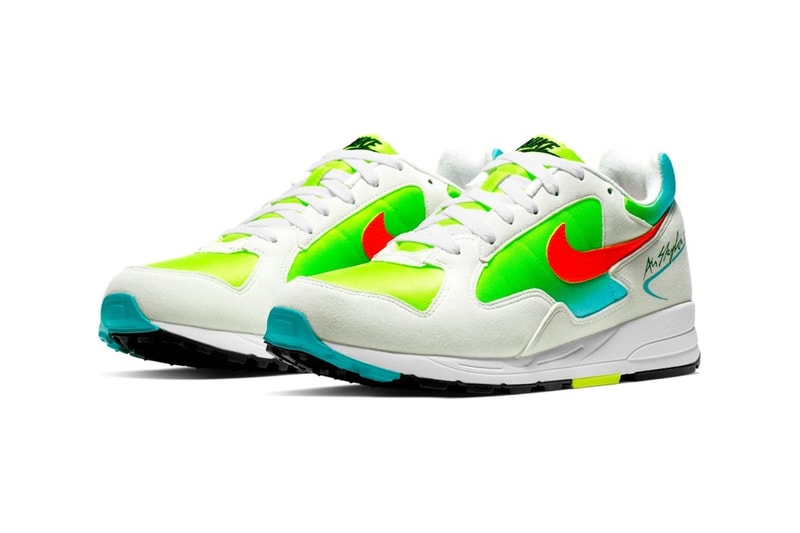 Nike Air Skylon II White TTLCMS 80s classic footwear retro vintage piece sneakers script suede volt blue gradients mesh premium