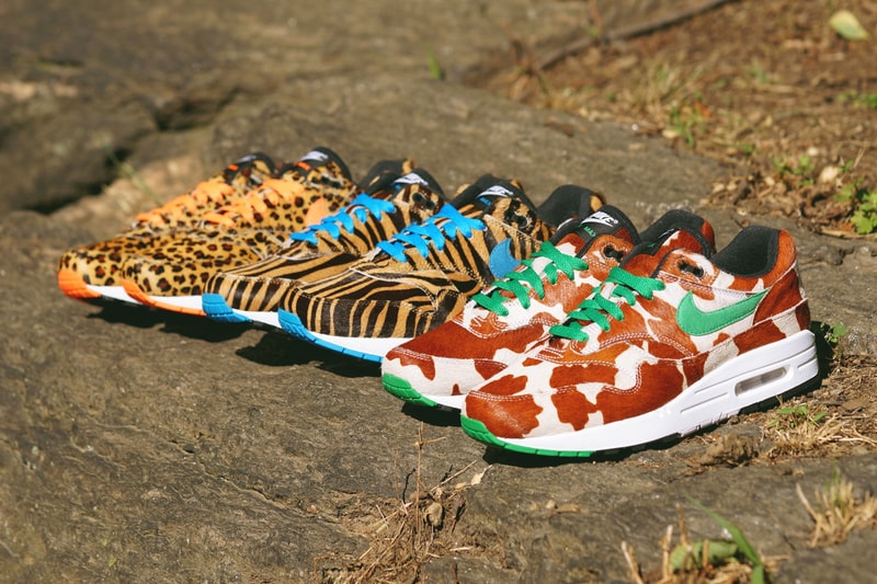 atmos x Nike Air Max 1 “Animal 3.0” Pack nyc leopard cheetah giraffe swoosh new york sneaker shoe tiger