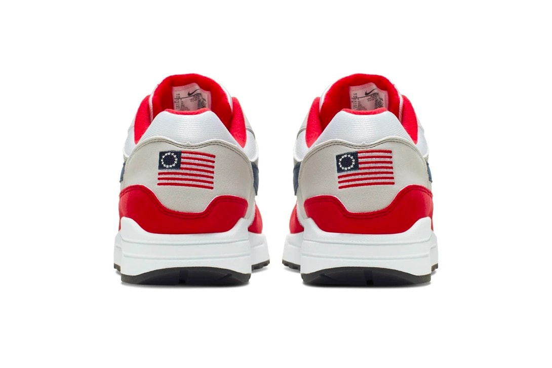 Nike Axes Betsy Ross-Themed Air Max 1 Sneaker Colin Kaepernick call out sportswear slavery era flag confederacy independence day am1 betsy ross cnbc Wall Street Journal 