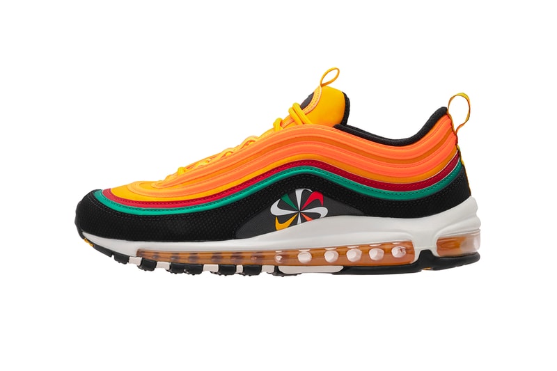 Nike "Evolution of The Swoosh" sunburst script chain Packs Foot Locker release info collection buy air force one plus tn react element 55 colorways
