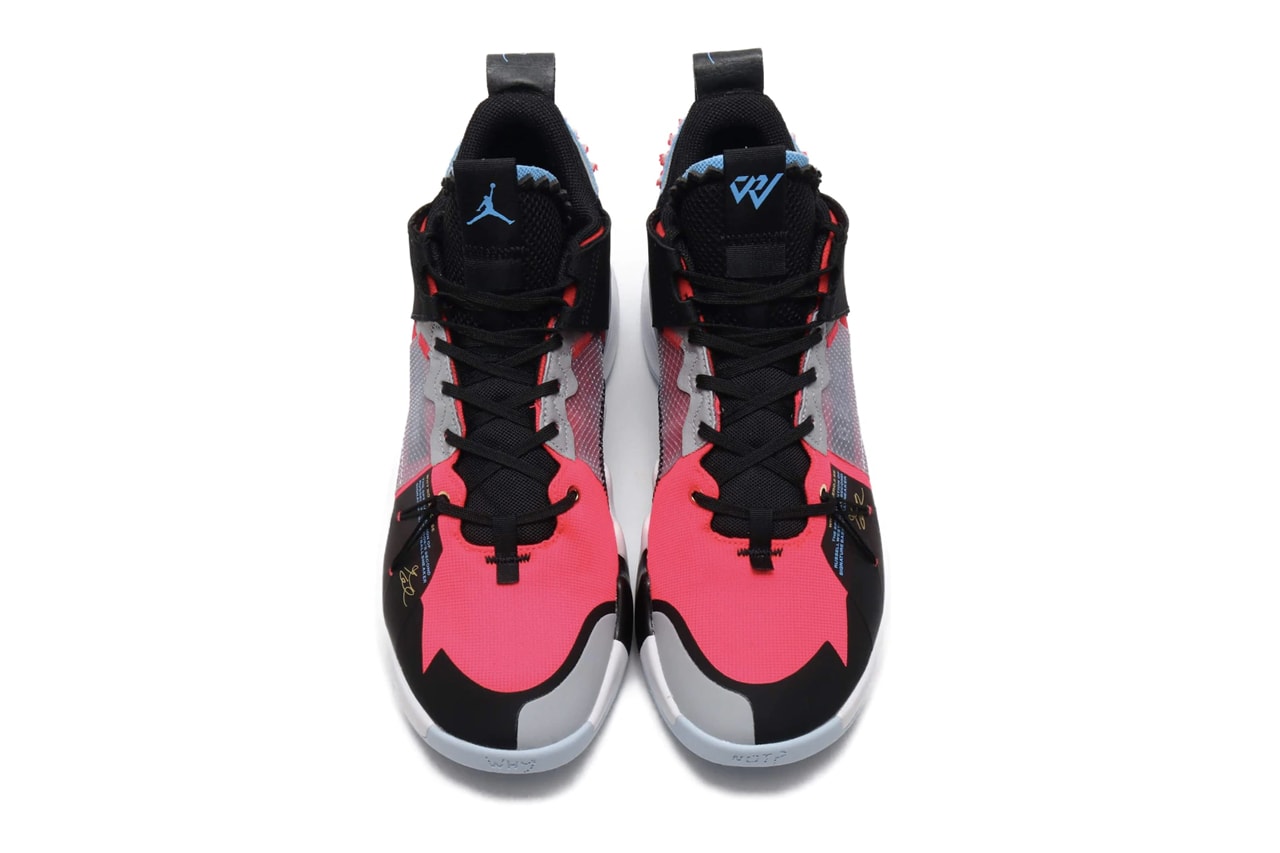 Nike Jordan Why Not Zer 02 SE Red Orbit Black translucent panel ghosting grid russell westbrook basketball shoe nba midsole chunky highlights fluorescent 