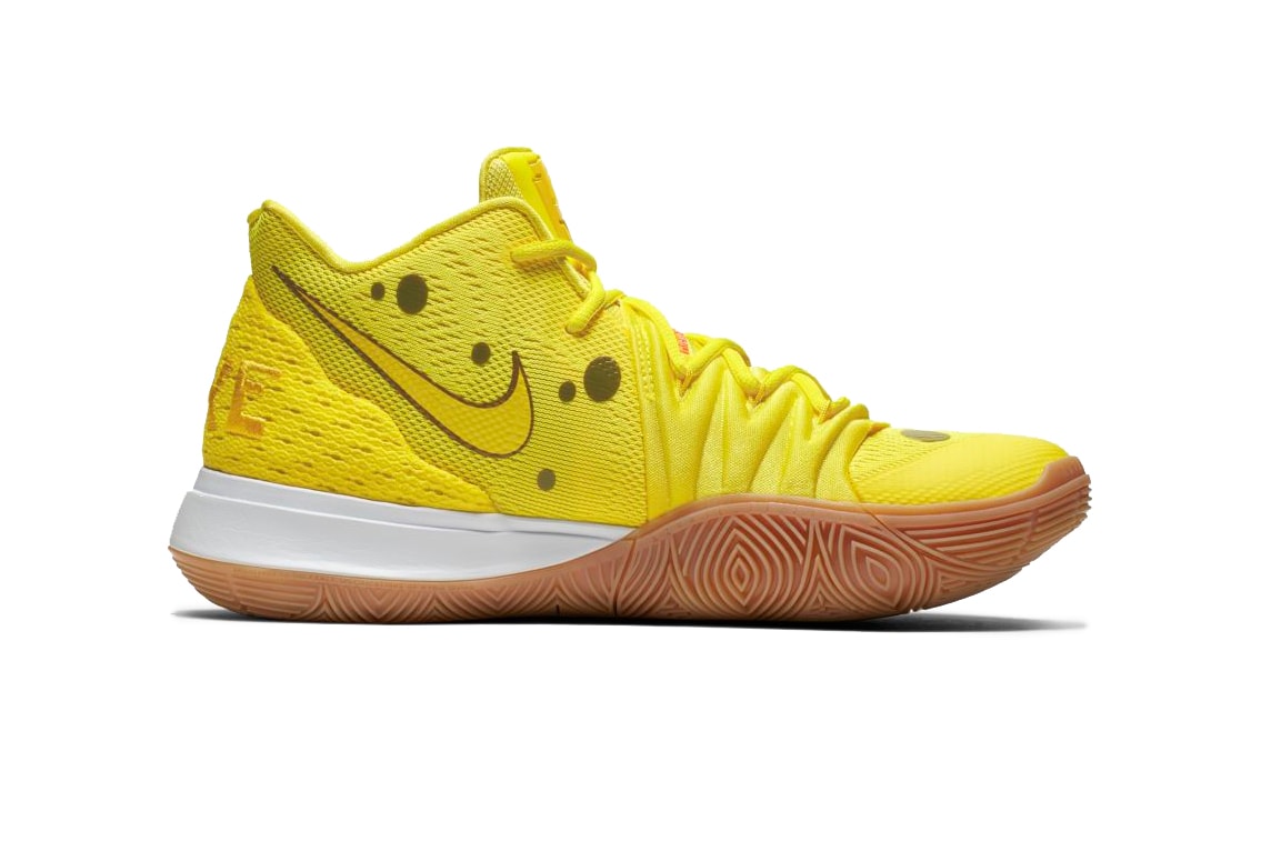 Nike Kyrie 5 Spongebob Squarepants, Patrick Star colorways release date info 130 usd price august 10 2019 official imagery closer look on feet