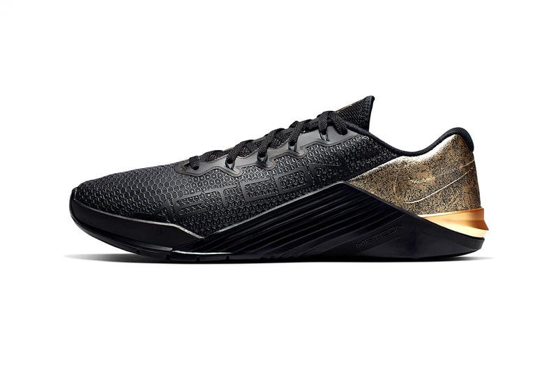 Nike Cross Train Metcon 5 Medal Strong Release gold rose sneaker training weights lifting crossfit athleticism athletes competition victory 