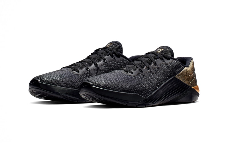 Nike Cross Train Metcon 5 Medal Strong Release gold rose sneaker training weights lifting crossfit athleticism athletes competition victory 