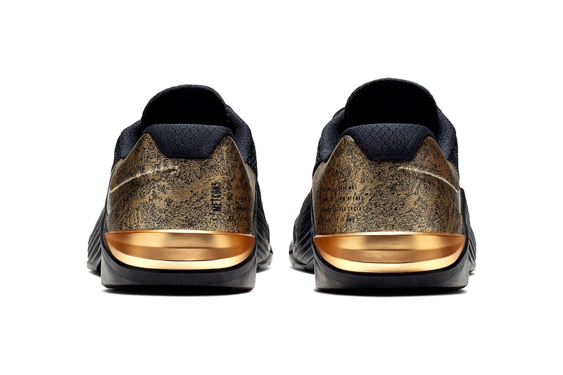 Nike Cross Train Metcon 5 Medal Strong Release gold rose sneaker training weights lifting crossfit athleticism athletes competition victory 