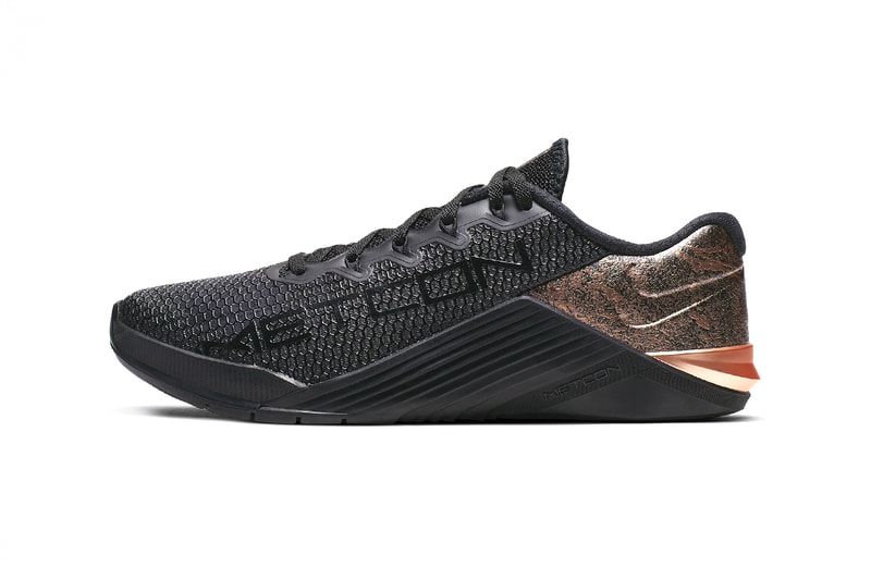 Nike Cross Train Metcon 5 Medal Strong Release gold rose sneaker training weights lifting crossfit athleticism athletes competition victory 