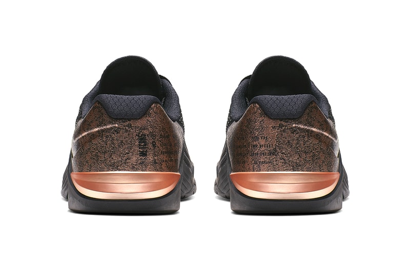 Nike Cross Train Metcon 5 Medal Strong Release gold rose sneaker training weights lifting crossfit athleticism athletes competition victory 