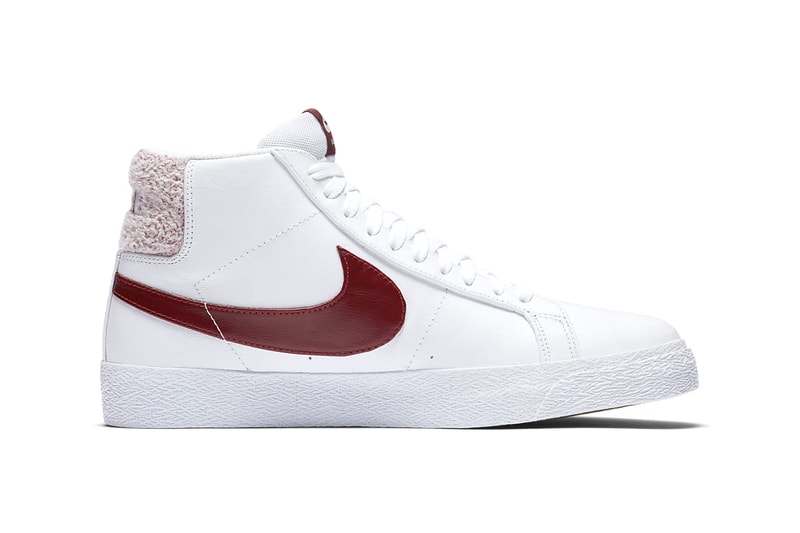 Nike SB Zoom Blazer Mid Premium Terry Cloth Chenille Heel Tab 1972 Basketball Sneaker Silhouette Retro "Team Red" "Celestial Gold" Release Information Cop