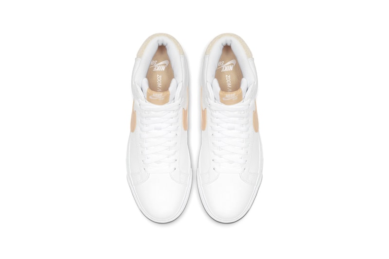 Nike SB Zoom Blazer Mid Premium Terry Cloth Chenille Heel Tab 1972 Basketball Sneaker Silhouette Retro "Team Red" "Celestial Gold" Release Information Cop