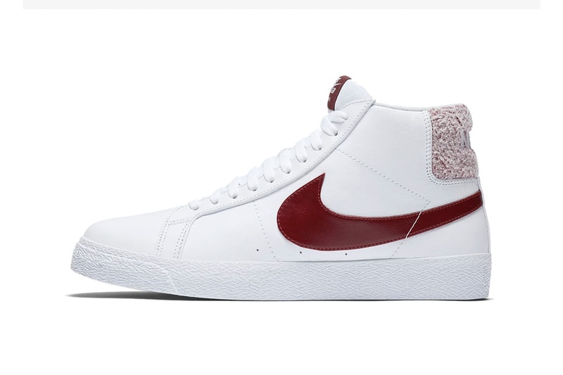 Nike SB Zoom Blazer Mid Premium Terry Cloth Chenille Heel Tab 1972 Basketball Sneaker Silhouette Retro "Team Red" "Celestial Gold" Release Information Cop