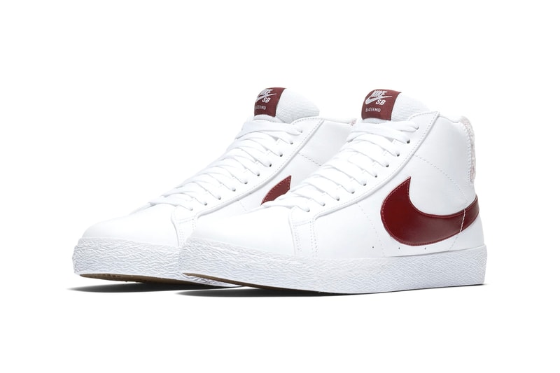 Nike SB Zoom Blazer Mid Premium Terry Cloth Chenille Heel Tab 1972 Basketball Sneaker Silhouette Retro "Team Red" "Celestial Gold" Release Information Cop