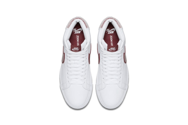 Nike SB Zoom Blazer Mid Premium Terry Cloth Chenille Heel Tab 1972 Basketball Sneaker Silhouette Retro "Team Red" "Celestial Gold" Release Information Cop