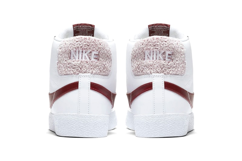 Nike SB Zoom Blazer Mid Premium Terry Cloth Chenille Heel Tab 1972 Basketball Sneaker Silhouette Retro "Team Red" "Celestial Gold" Release Information Cop