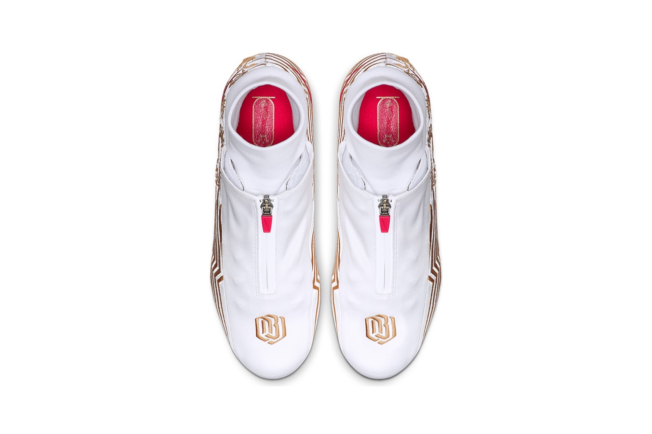 Nike Vapor Untouchable Pro 3 Odell Beckham Jr. Cleats Red White Gold Scorpio Scorpions CJ6695-100