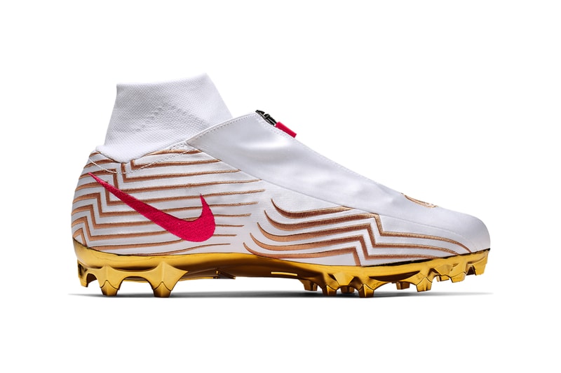 Nike Vapor Untouchable Pro 3 Odell Beckham Jr. Cleats Red White Gold Scorpio Scorpions CJ6695-100