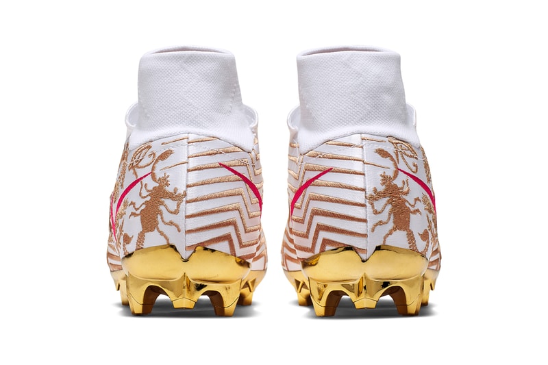 Nike Vapor Untouchable Pro 3 Odell Beckham Jr. Cleats Red White Gold Scorpio Scorpions CJ6695-100