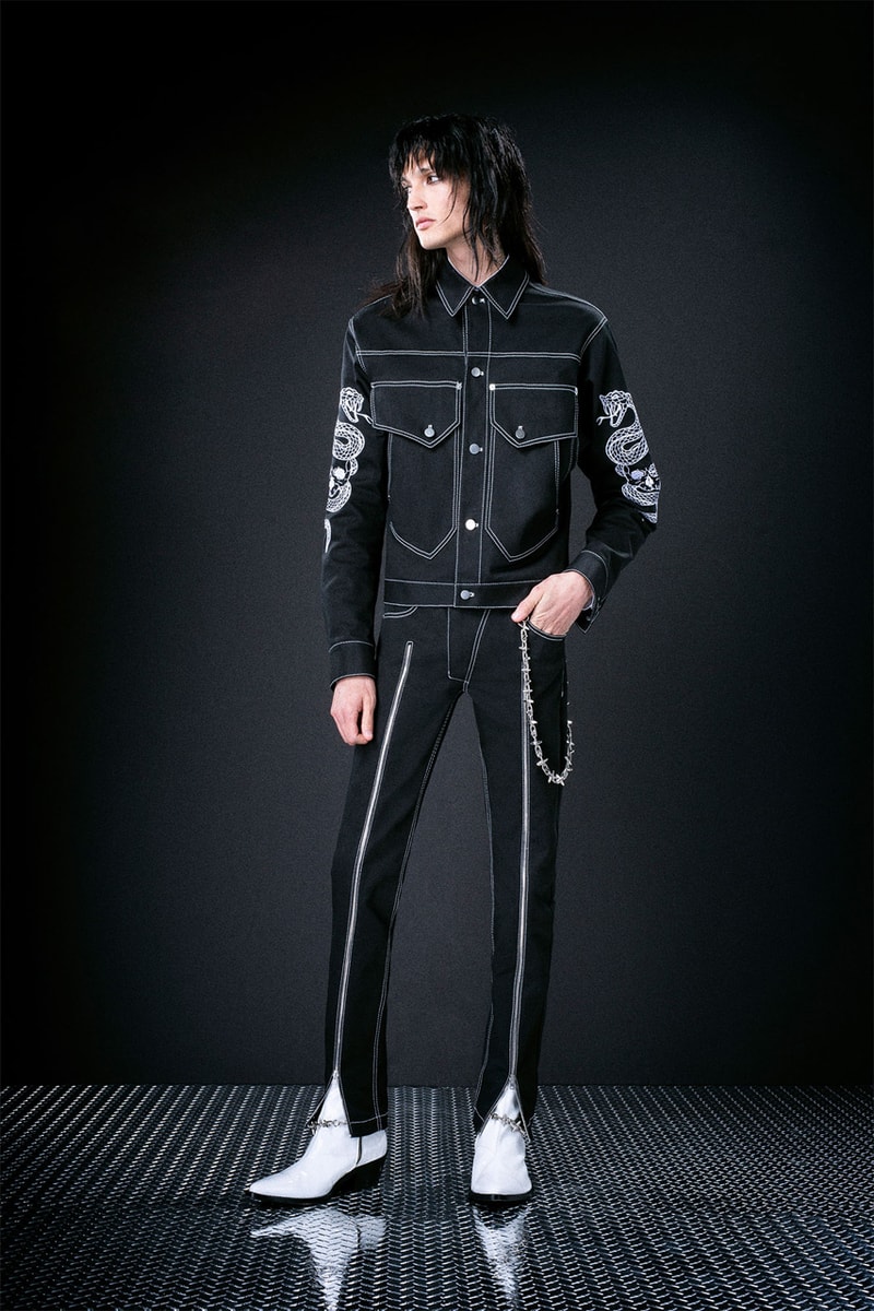 NOMENKLATURA STUDIO Jackets Tees Sleeveless T-shirts Trousers Shorts Boots Accessories Spike Chain Animal Print Black Blue Lime White 'Scarface' Glam Metal Rock Penelope Spheeris' 'The Decline of Western Civilization Part II: The Metal Years'