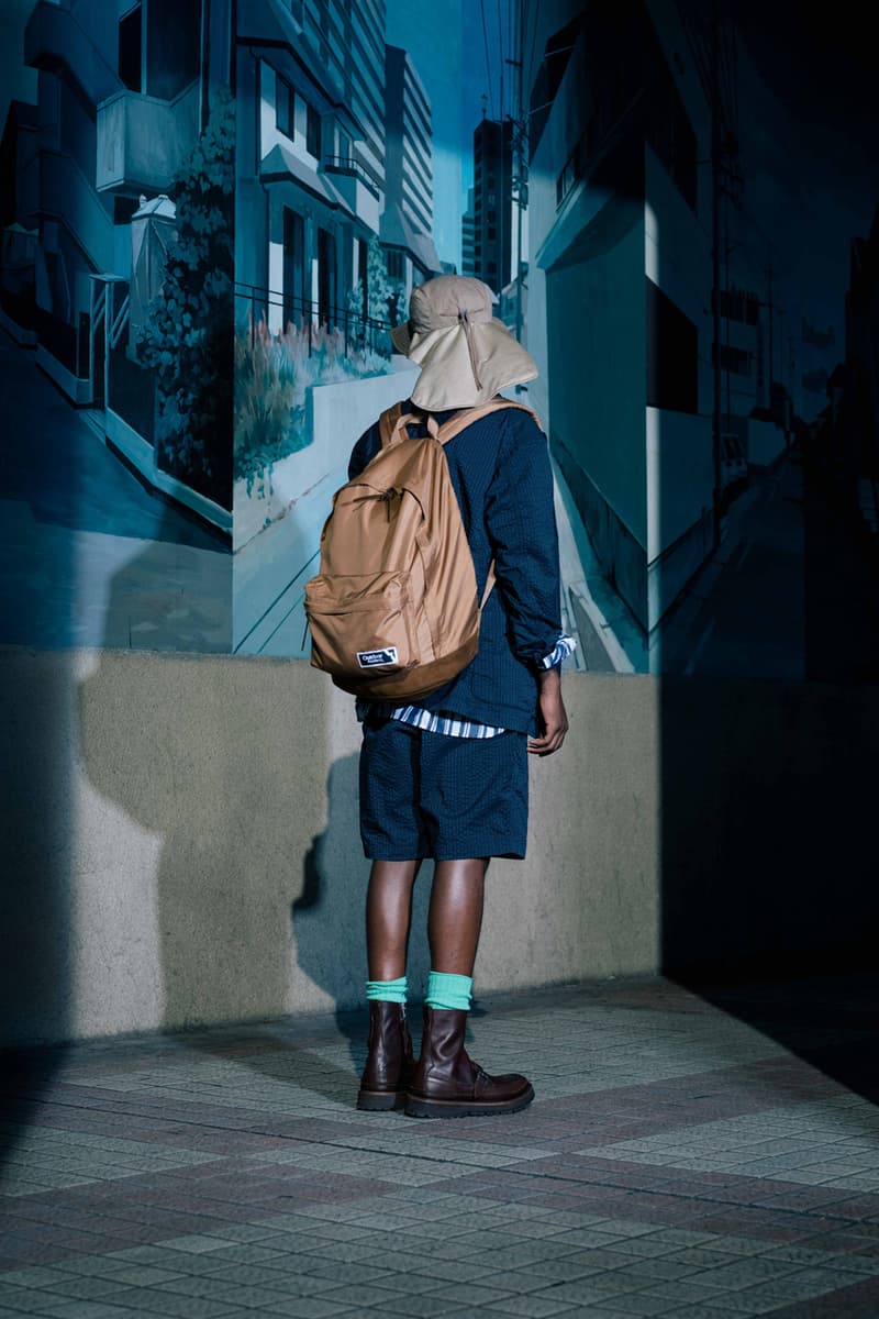 nonnative Outdoor Products Backpacks Waistbag Black Beige Tan Takayuki Fujii Nylon Oxford Fabrics Washable ultrasuede Base Tonal "452U” daypack “HIP BAG 185"