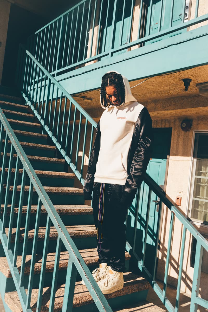 Norwood Chapter Spring/Summer 2020 collection Lookbook editorial images ali saint q Hoodies Pants Tees Shirts Shorts Accessories Orange White Green Black Brown Yellow Purple Gray
