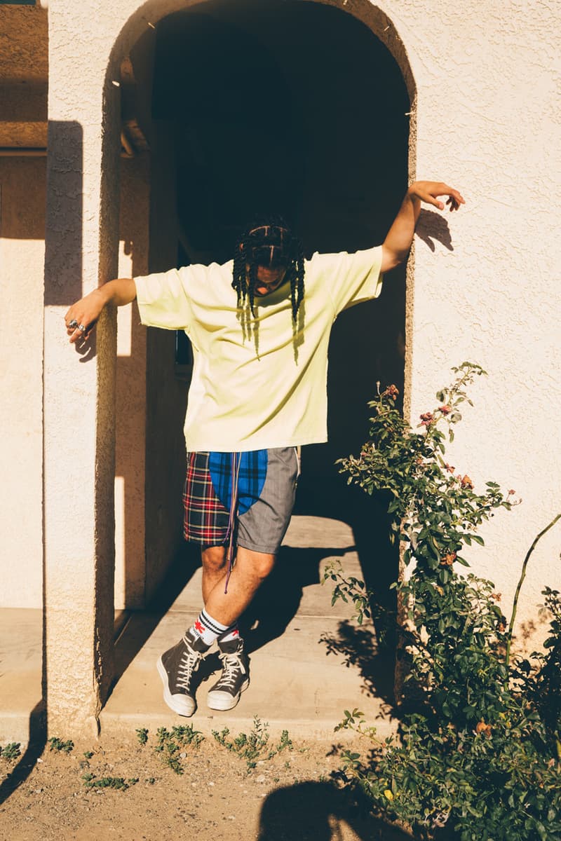 Norwood Chapter Spring/Summer 2020 collection Lookbook editorial images ali saint q Hoodies Pants Tees Shirts Shorts Accessories Orange White Green Black Brown Yellow Purple Gray