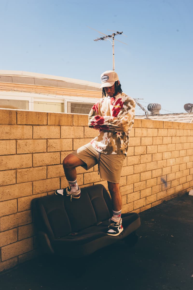 Norwood Chapter Spring/Summer 2020 collection Lookbook editorial images ali saint q Hoodies Pants Tees Shirts Shorts Accessories Orange White Green Black Brown Yellow Purple Gray