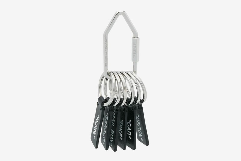 Off-White™ 6 Label Keyring Release Buy Virgil Abloh Home garage Mailbox Bike Car office