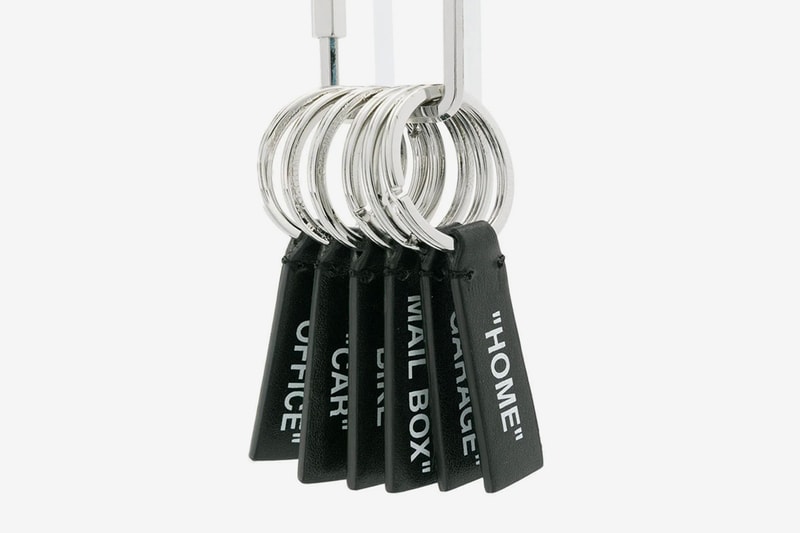 Off-White™ 6 Label Keyring Release Buy Virgil Abloh Home garage Mailbox Bike Car office
