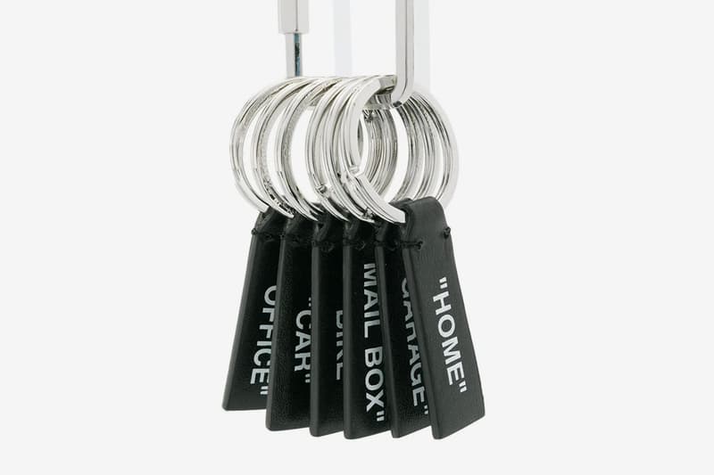 Off-White™ 6 Label Keyring Release Buy Virgil Abloh Home garage Mailbox Bike Car office