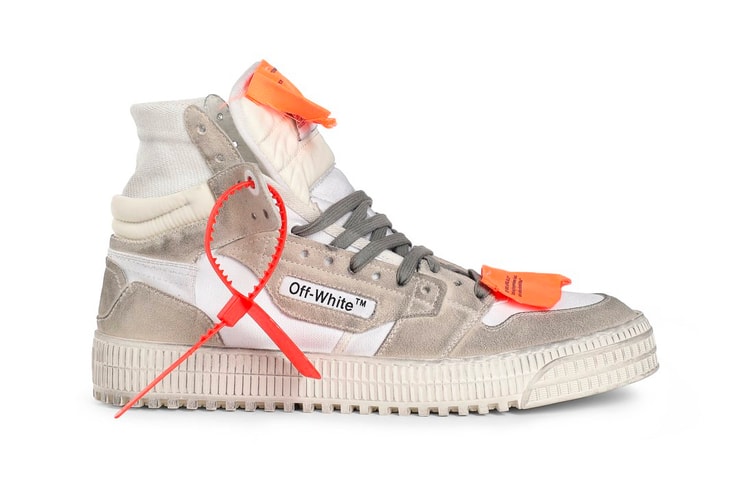 Off-White™ Drops Distressed Suede Off-Court 3.0 Sneakers in White