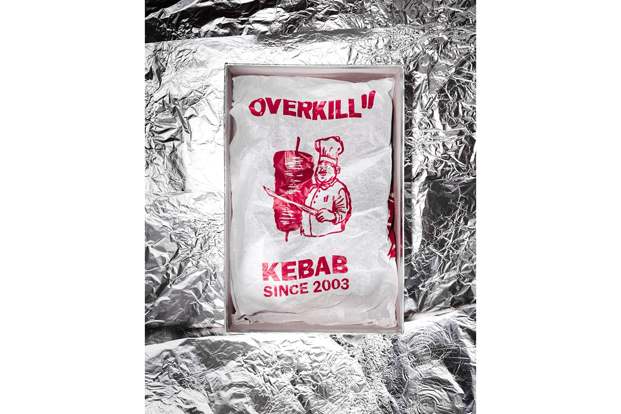 Overkill x Reebok CL Leather "Döner" Release Information Collaboration Pack Drop Online Instore Kebab Inspired T-Shirt Tote Bag Cap Socks 