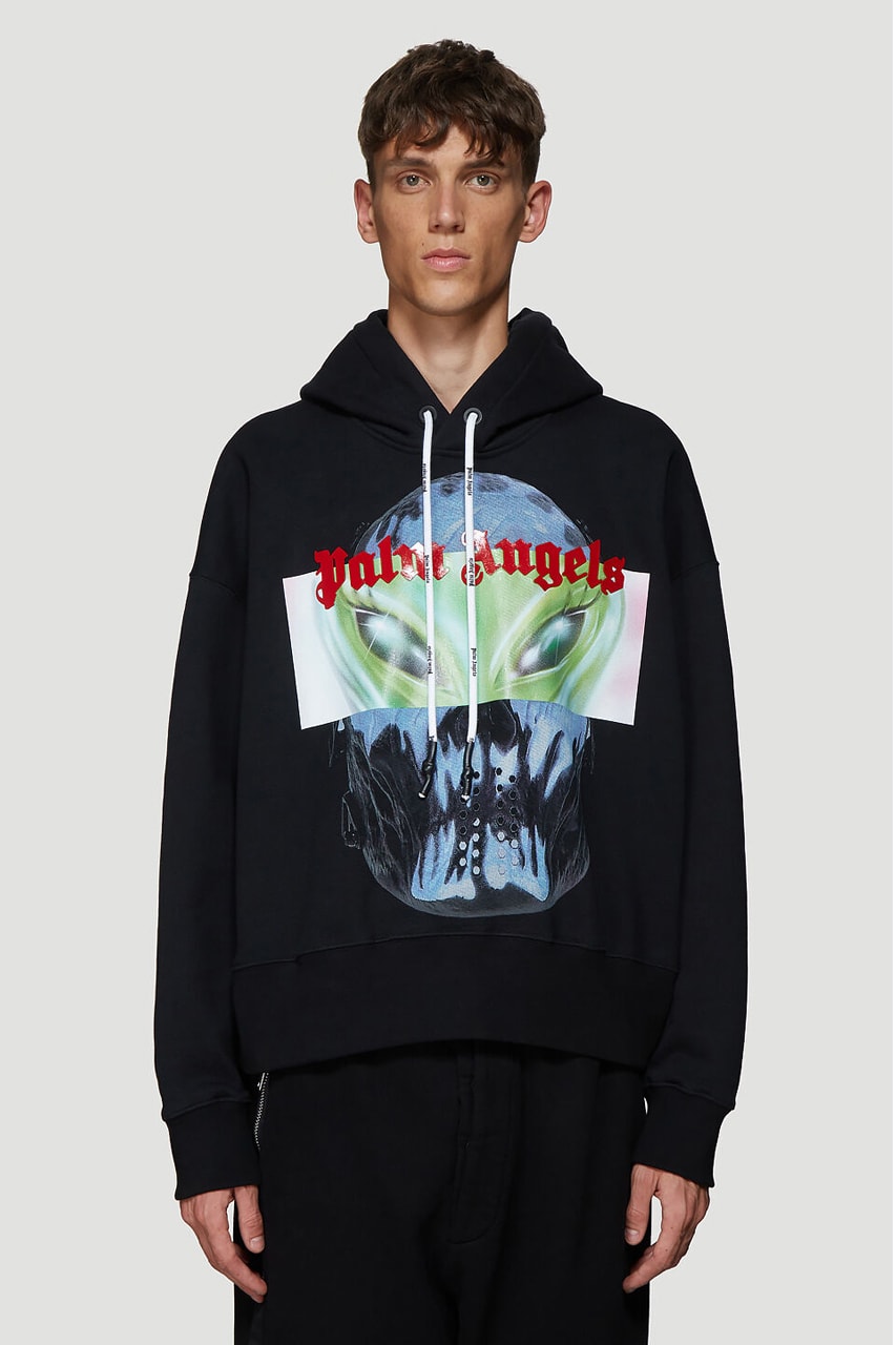 Palm Angels Sweatshirt Bowling Shirt Aliens White Black Green Red graphic fall winter 2019 fw19 release date info buy