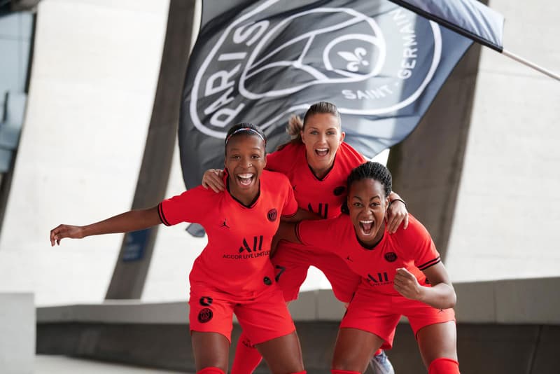 Paris Saint-Germain x Jordan Brand Infrared 2019/20 away Kit jumpman psg football soccer collaborations nike kylian mbappe neymar jr