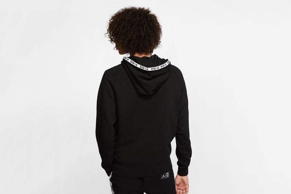 Paris Saint-Germain x Jordan Brand Wings Jacket Release psg collaborations hoodie black soccer football nike