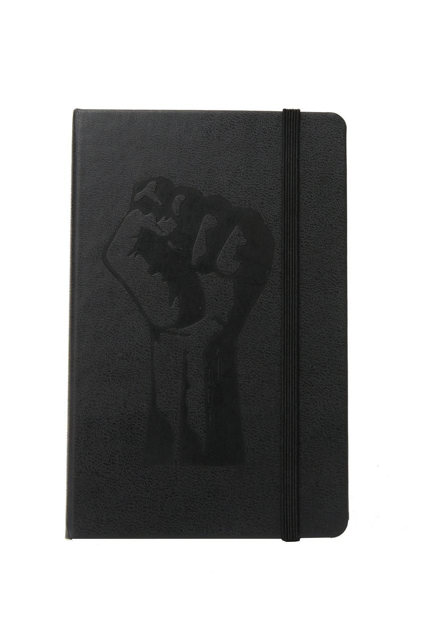 Patta x Moleskin Notebook Black Release Information Cop Online Lined Acid Free Paper 70gsm Italian Hardcover Leather Bound Book Ribbon Bookmark Elastic Closure Writing