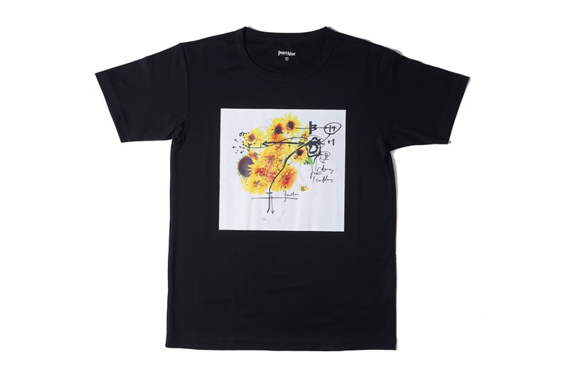 PEACE AND AFTER Azuma Makoto T shirt black instructions flower artwork photo arrangement composition 1 to 12 sunflower Japanese Release info date
