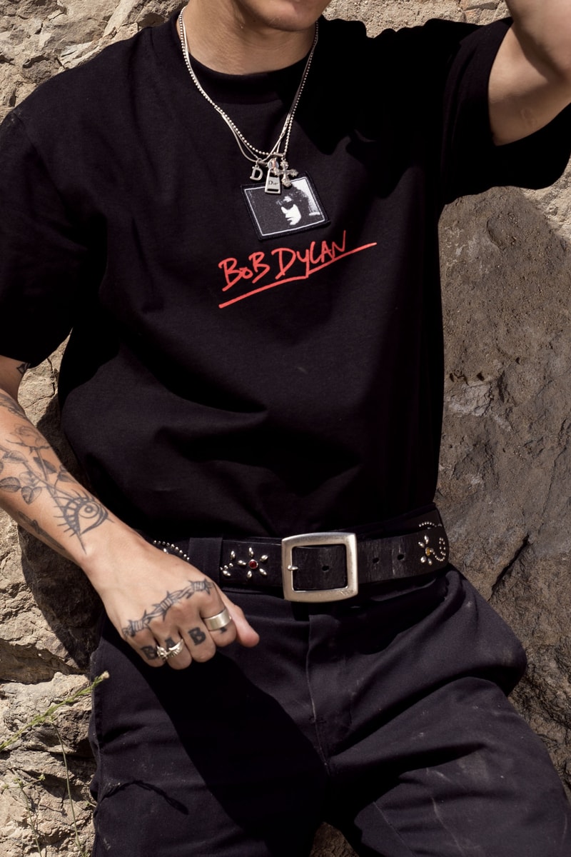 Bob Dylan x Pleasures Capsule Collection Lookbook graphic t-shirts hats hoodie sweatshirts shirts release info price drop date sony music