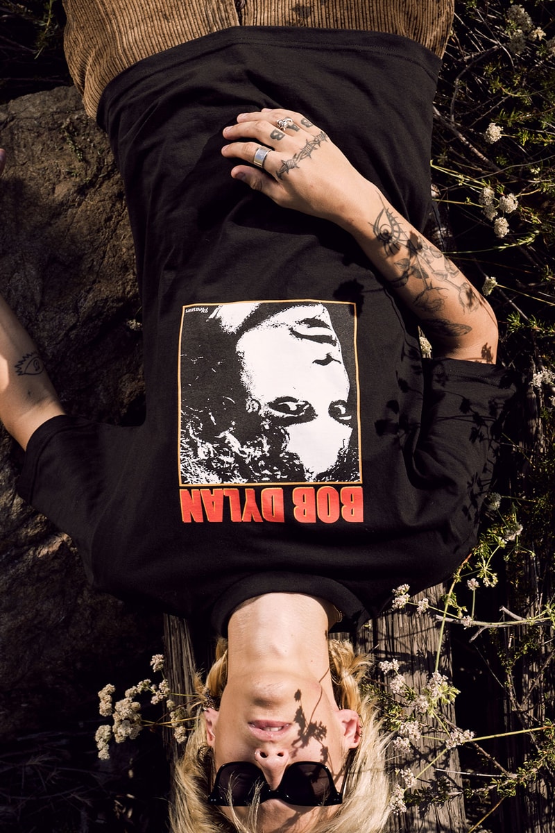 Bob Dylan x Pleasures Capsule Collection Lookbook graphic t-shirts hats hoodie sweatshirts shirts release info price drop date sony music