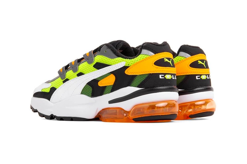 PUMA CELL Alien OG Yellow Alert Fluorescent Orange 1998 long distance running sneaker shoes footwear retro vintage inspiration bubble technology cushioning